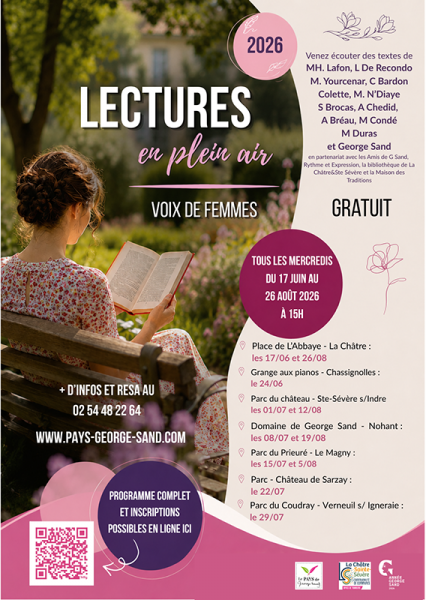 Lecture voix de femmes en plein air
