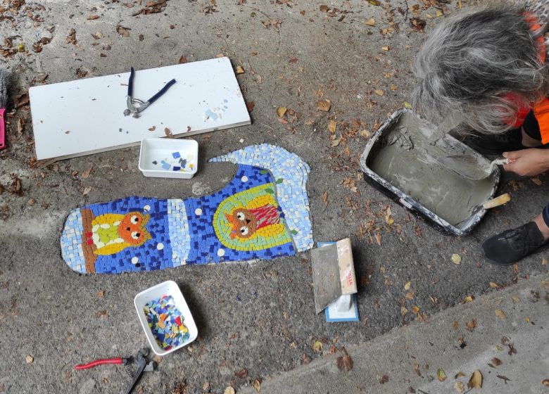 Fresque en mosaïque – chantier artistique !