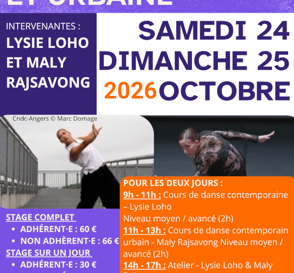 Stage de danse contemporaine et urbaine