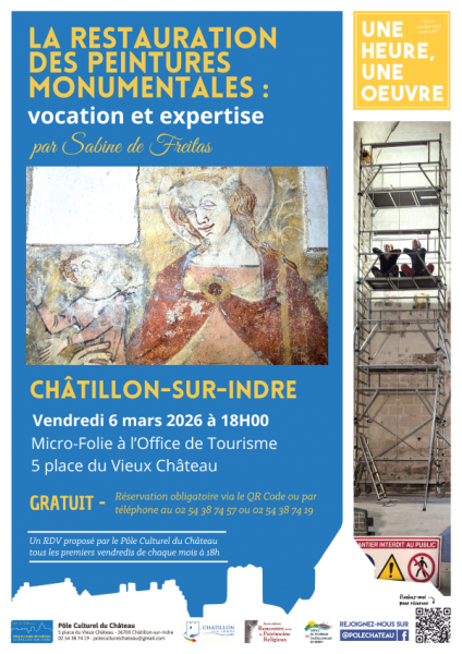 Une heure, une oeuvre : « La restauration des peintures monumentales : vocation et expertise »